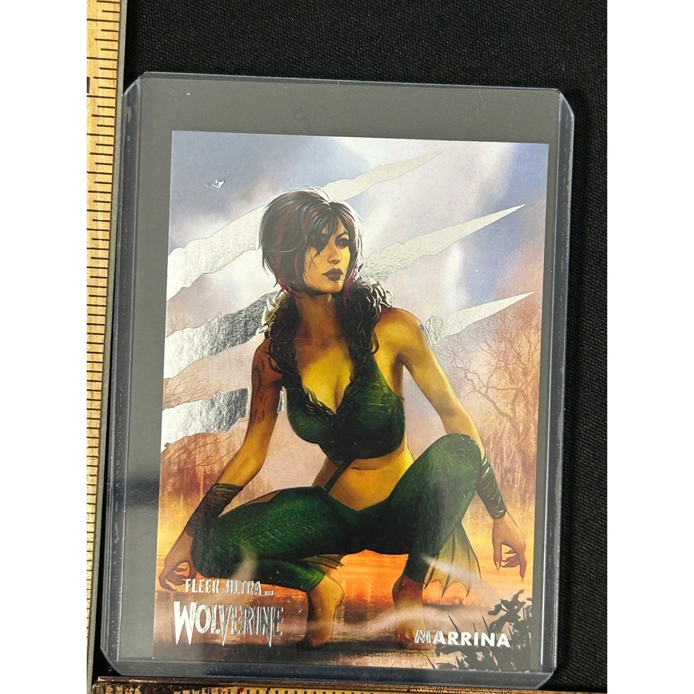 Fleer Ultra 1996 Wolverine Marrina Trading Card Ultra Rare‎ Foil
